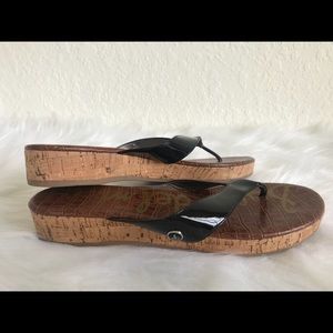 Sam Edelman 10.5 Low Wedge  Leather Sandals